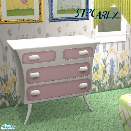 Sims 2 — Princess Dresser Drawer Pink by STP Carly — Every Princess needs her own flower garden and what perfect way to