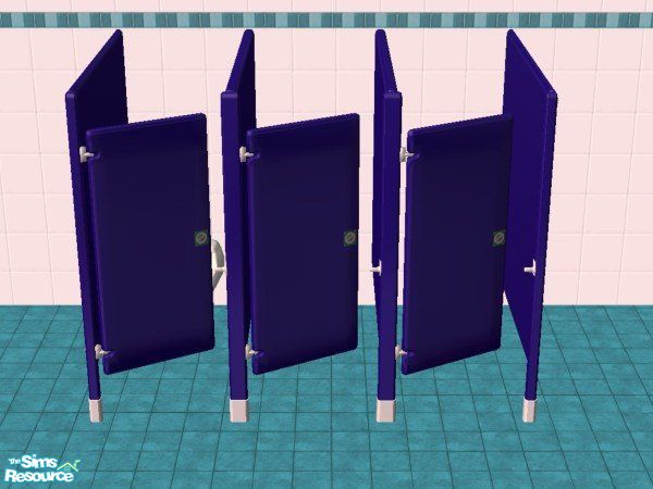 Sims 2 — Navy Toilet Stall by luvs10s — The latest trend for Simconveniences. Pastels + Navy! TSRAA object.