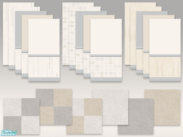 Sims 2 — 'Frost and Stone' Contemporary Walls and by MissyZ — Set of wall paints, carpets and wallpapers with