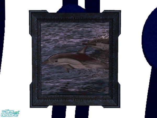 Sims 2 — Dolphin Painting by NightRowan — Part of the Dolphin Add-On Set meant to be used in conjunction with my Navy
