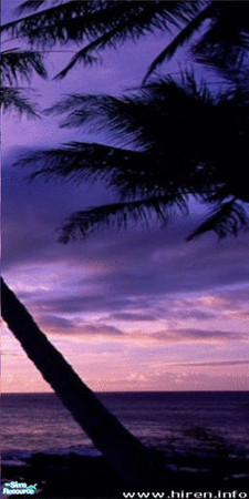 Sims 2 — Tahitian Sunset Wall Mural - Panel 4 by TrailRunner782 — Get a beautiful Tahitian sunset right in your own home.