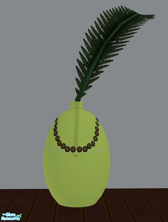 Sims 2 — PB Bali Outdoor Decoset - Vase with Palmtwigg by ShinoKCR — 