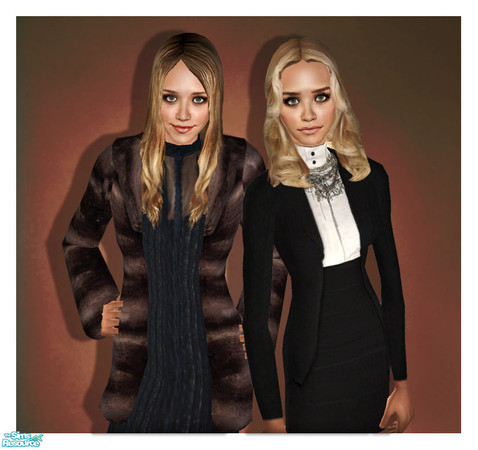 Sims 2 — The Olsen twins by Jirka — Mary-Kate and Ashley Olsen