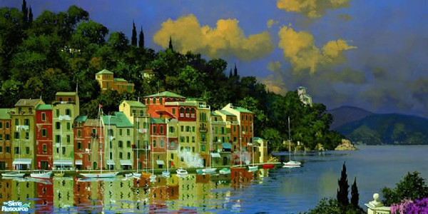 Sims 2 — Meditteranean Mural by brittie — A very detailed hand painted mural of the Meditteranean! Enjoy!