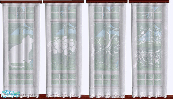 Sims 2 — Cityscape Bedroom Curtain Recolors - Set 01 by azzurrina — Cityscape Bedroom Curtain Recolors