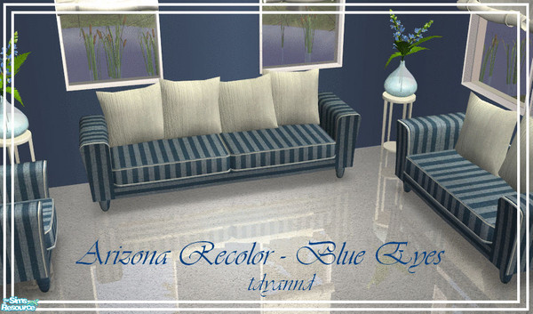 Sims 2 — Blue Eyes - Arizona Recolor by tdyannd — A beautiful living room based off Holy Simoly\'s Arizona mesh set. 