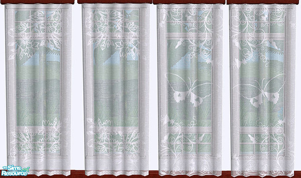 Sims 2 — Cityscape Bedroom Curtain Recolors - Set 02 by azzurrina — Cityscape Bedroom Curtain Recolor