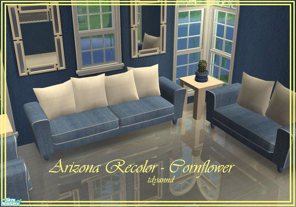 Sims 2 — Cornflower - Arizona Recolor by tdyannd — A beautiful living room based off Holy Simoly\'s Arizona mesh set. 
