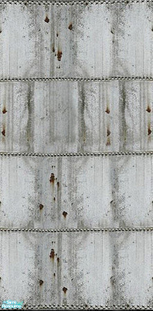 Sims 2 — openhouse Metal Plate Walls - Openhouse Water Reservoir Wall by openhousejack — riveted metal plate wall usually