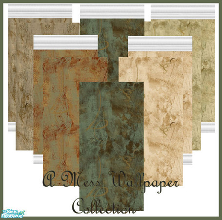 Sims 2 — A Mess Wallpaper Collection by robbyngirl — Pretty, but messy this wallpaper is for the sims who likes to be