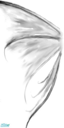 Sims 2 — Fairy Wings Paint - Left Black by MeganLaVey — The Left Black Wing. You Will Need The RIGHT Matching Wing.
