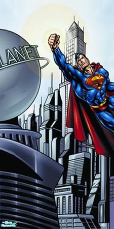 Sims 2 — Superman Mural - Part 2 by brittie — Part 2 of 3. Enjoy!