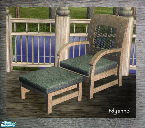 Sims 2 — Forgotten Furniture - Dirty Denim- TC91 - Lounger by tdyannd — ...forgotten on a forgotten porch of a forgotten