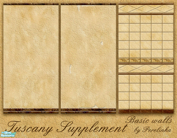 Sims 2 — TUSCANY -SUPPLEMENT by perelinka — Basic walls for my Tuscany 1 Set (for Fuzzybear1 - as requested!)