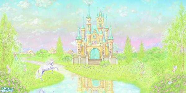 Sims 2 — Storybook Dreams Mural by brittie — Rest assured - with this mural on the wall in the room of your little girl,