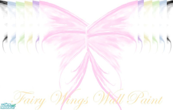 Sims 2 — Fairy Wings Paint by MeganLaVey — Elegant Fairy Wings (Left And Right Pieces) In 6 Different Colors. 