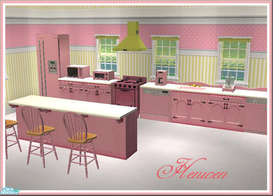 Sims 4 Pink Kitchen CC