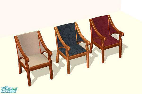 Sims 2 — dh-biedermeier-chair by Dincer — This set bears the lines of a central european style, Biedermeier... Mostly