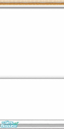 Sims 2 — Fairytale 5 by Lorah — Solid white wall with white and gold ceiling molding all in this fairytale bedroom wall.