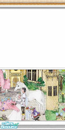 Sims 2 — Fairytale 2 by Lorah — Castle and a dragon, Prince and Princess, mystical unicorn, all in this fairytale