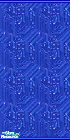 Sims 2 — Blue Circuit Board Wall 2 by HChangeri — For the Geek Sim. Enjoy!