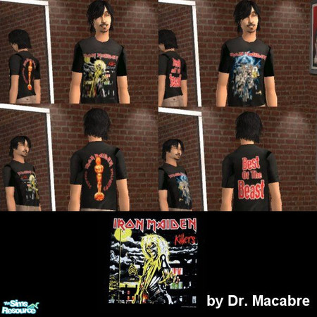 Sims 2 — Iron Maiden Set by Dr. Macabre — I realized when I made the first Iron Maiden shirt, I might have gotten the