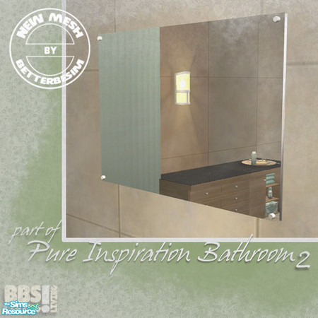 Sims 2 — Pure Inspiration Bathroom 2, Mirror hori by BetterbeSim — Addition to the Pure Inspiration Bathroomset.