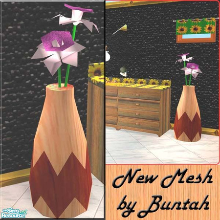 Sims 2 — Floral Art NEW MESH by buntah — This is the base mesh file for my Floral Art. You need this file in order to see