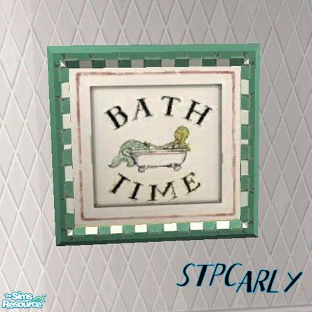 Sims 2 — Mint Tiled Basic Bath Art by STP Carly — Mint tiled basic bath for that basic bath with colors.