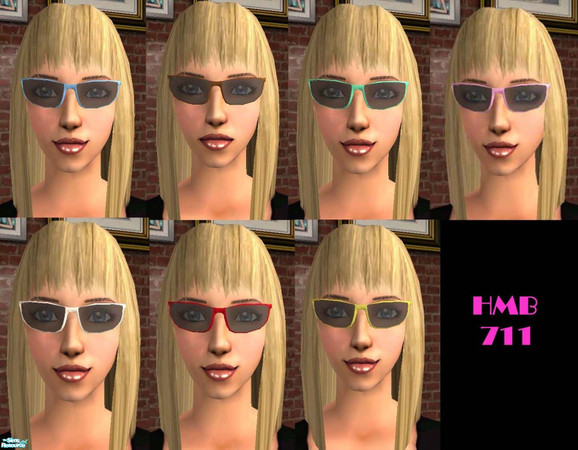 Sims 2 — Coloured Designer Sunglasses by hmb711 — Summer's finally here! So copy the celebs by donning a funky coloured