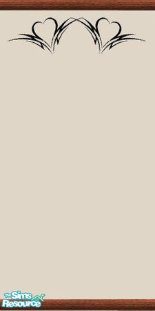 Sims 2 — Cream Butterfly Painted Wall by nesimcreation — Goes with the Cream Butterfly set...mahogany border (all wood in