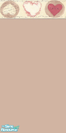 Sims 2 — Heartwarming 2 by brinneydee by brinneydee — Beautiful tan paint is the perfect compliment to this heart border.