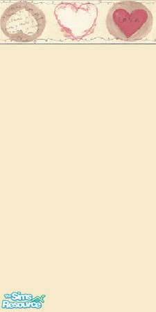 Sims 2 — Heartwarming 1 by brinneydee by brinneydee — Cream-colored paint with a lovely heart border.