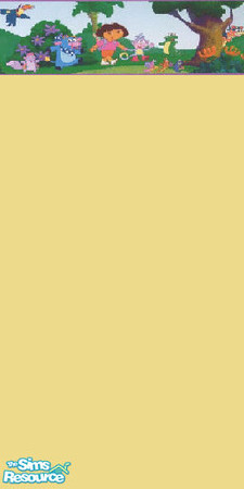 Sims 2 — Yellow Dora by brinneydee by brinneydee — Yellow paint with a Dora the Explorer border.