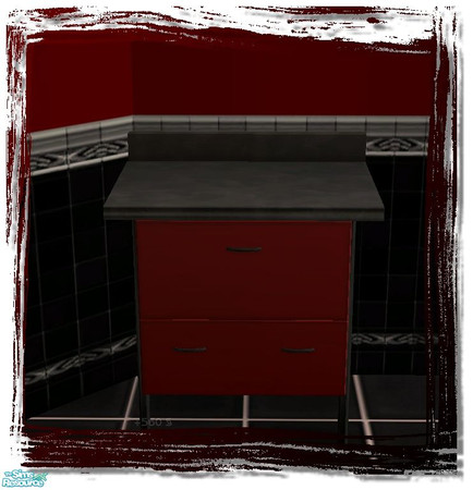 Sims 2 — Dark rose bathroom - Counter by Malitia — Part of "Dark rose Bathroom" Set.