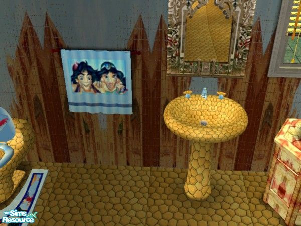 Sims 2 — Aladdin Bath towel by ead425 — Thanks to Disney: Adults enjoy fantasy too:9 items, 2 walls, 1