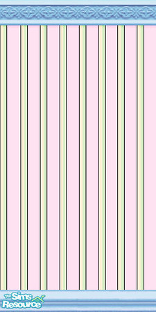 Sims 2 — Striped (pink, yellow, green) by Lorah — A sweet teen room is a few clikcks away with this pink, yellow and