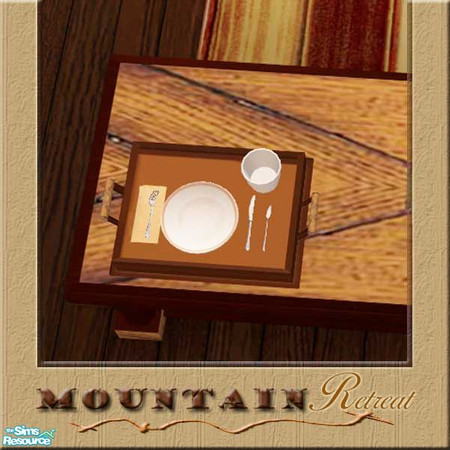 Sims 2 — Mountain Retreat Breakfast Tray by Cashcraft — Mountain Retreat is all inclusive, so enjoy a healthy breakfast