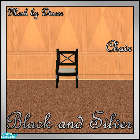 Sims 2 — Black and Silver Chair by sww — You will need the meshes from Dincer's "dh-lightwood-livingroom"