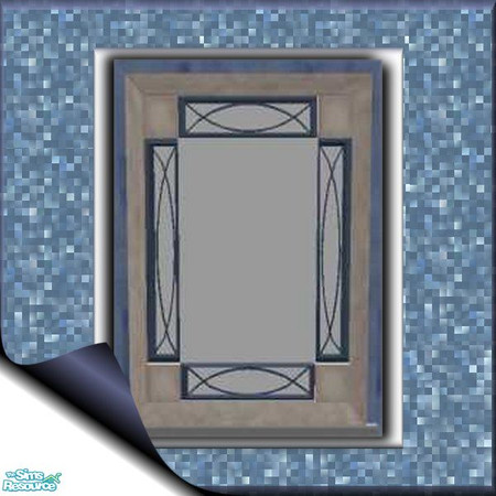 Sims 2 — Blue Dragonfly Mirror by Yizzi — Inside blue trim only!!! White frame is maxis made.