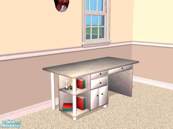 Sims 2 — LLR Office, Grey Desk - Recolor 1 by LaLunaRossa72 — You need to download the LLR Office, Red Desk - ***NEW
