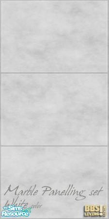 Sims 2 — Marble Panelling, White by BetterbeSim — Perfect for any bathroom, but also great for your modern interiors. By
