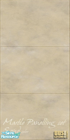 Sims 2 — Marble Panelling, Sand by BetterbeSim — Perfect for any bathroom, but also great for your modern interiors. By