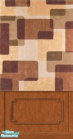 Sims 2 — Roboty by Roboty — A cool tan retro pattern for the coffee shop or any kind of room.Made by Roboty