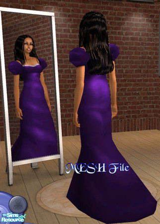 Sims 2 — Prom Dress with puffy Sleeves (Mesh) by Shannara_Simfashion — only Mesh file.I hope you like it.if so,plz rate