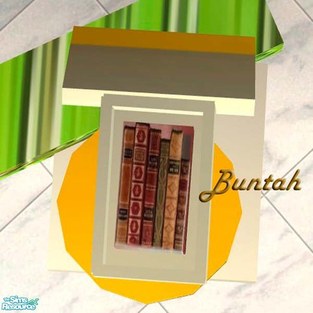 Sims 2 — Books in a box by buntah — These are the books to put in the top box. This requires the Pile of Boxes base mesh
