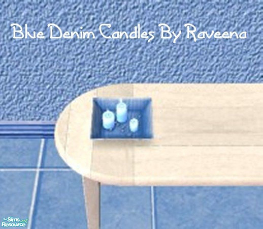 Sims 2 — Blue Denim candles by Raveena — Part of the Blue Denim set.