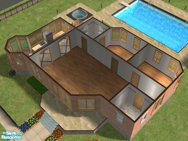 Sims 2 — FB Creations 7 by FonzyBear — Add expensive furniture and the price could be over 100,000 simoleans. A spacious