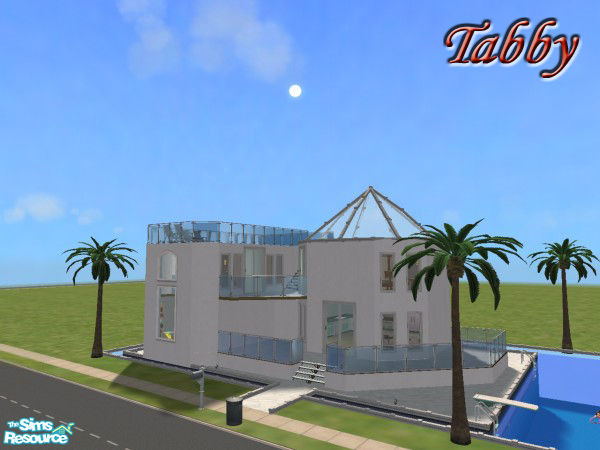 Sims 2 — Sea View by Tabby_Cool — This is a perfect beach home for a family of 4 sims. It has a pointed glass dome roof,