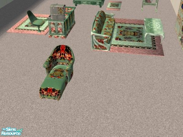 Sims 2 — Misty Rose lounge chair by ead425 — 15 items, 1 wall: hope you enjoy: bookcase, coffee table, computer,